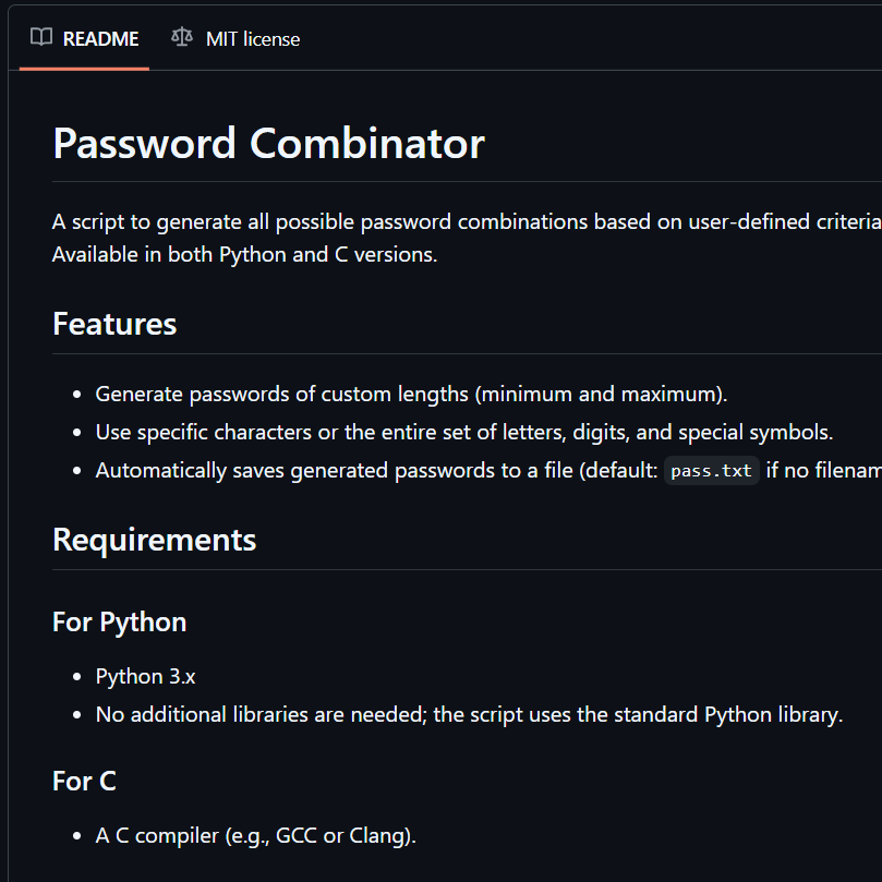 Password Combinator